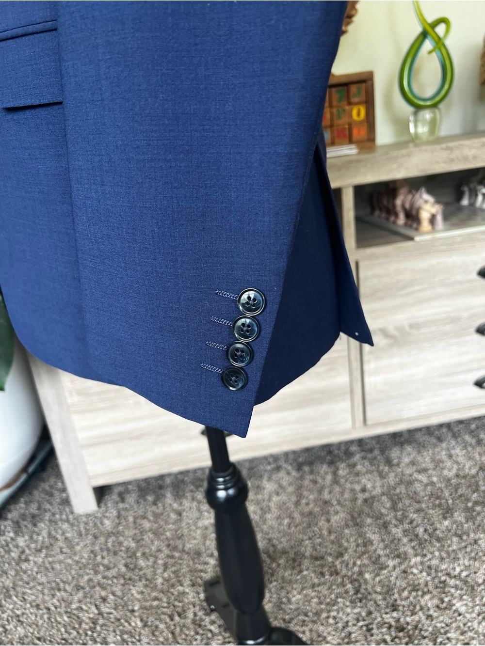 Bar III Men's Deep Navy Two-Button Blazer - Picture 4 of 14